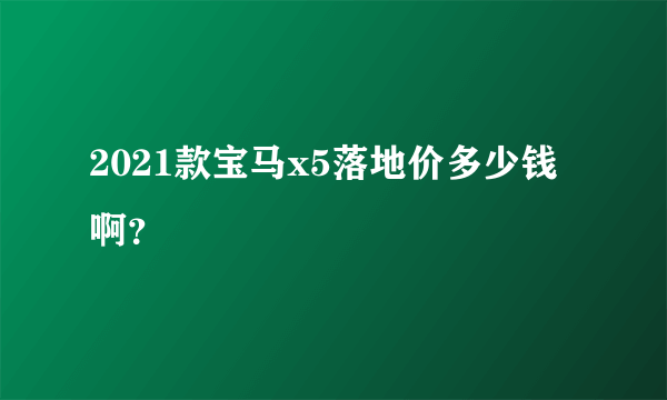 2021款宝马x5落地价多少钱啊？