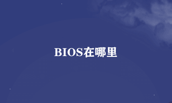 BIOS在哪里