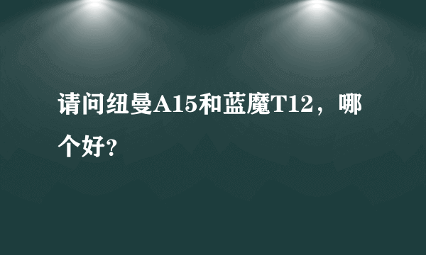 请问纽曼A15和蓝魔T12，哪个好？