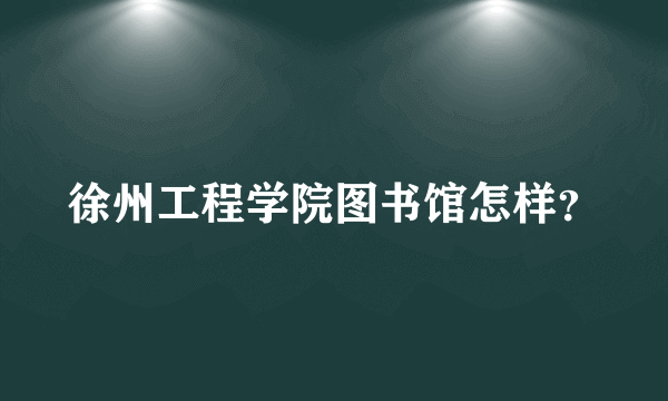 徐州工程学院图书馆怎样？