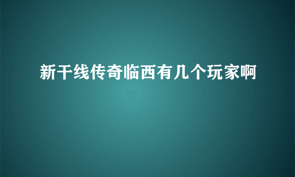 新干线传奇临西有几个玩家啊