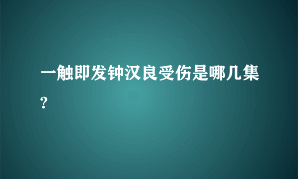 一触即发钟汉良受伤是哪几集?