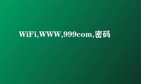 WiFi,WWW,999com,密码