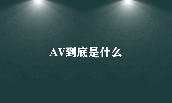 AV到底是什么