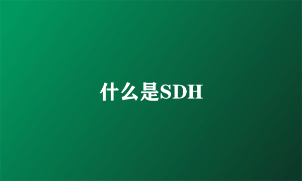 什么是SDH