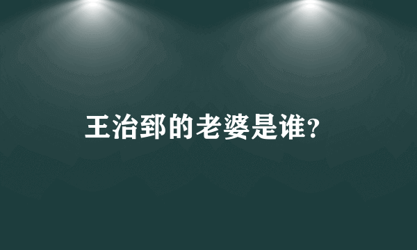 王治郅的老婆是谁？