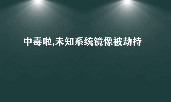 中毒啦,未知系统镜像被劫持