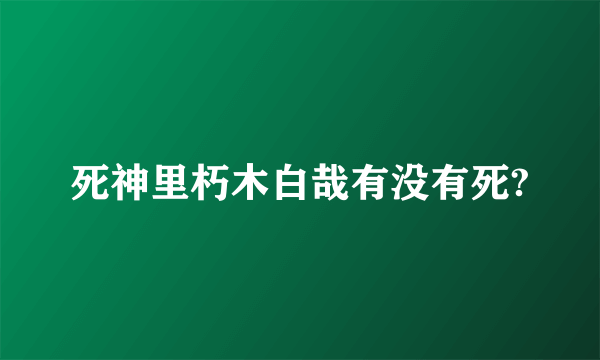 死神里朽木白哉有没有死?