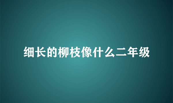 细长的柳枝像什么二年级