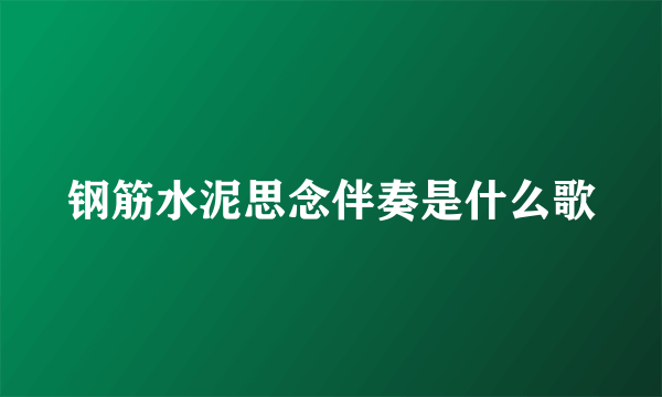 钢筋水泥思念伴奏是什么歌