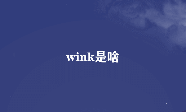 wink是啥