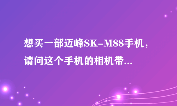 想买一部迈峰SK-M88手机，请问这个手机的相机带闪光灯么？