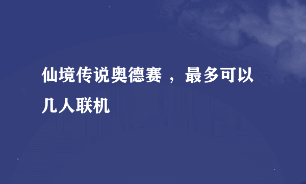 仙境传说奥德赛 ，最多可以几人联机