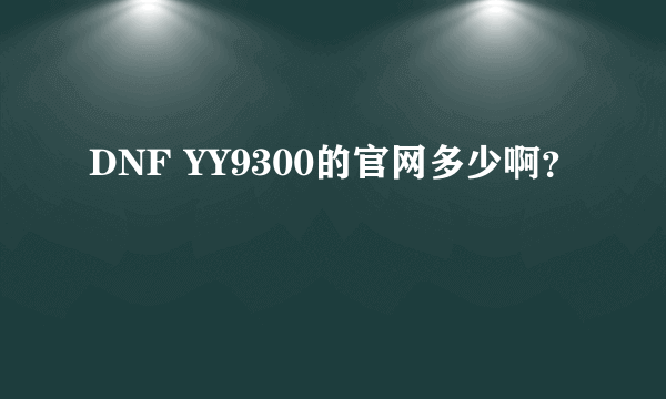 DNF YY9300的官网多少啊？