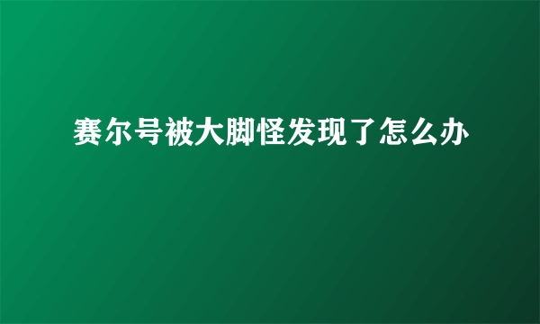 赛尔号被大脚怪发现了怎么办