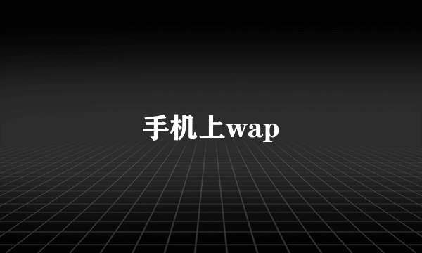 手机上wap