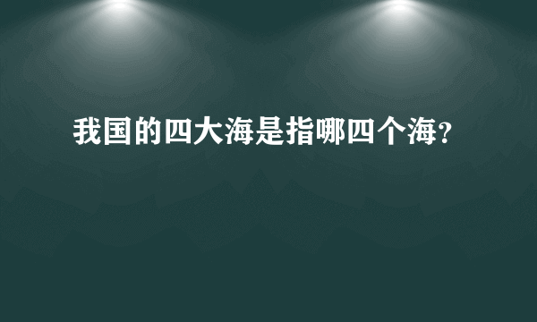 我国的四大海是指哪四个海？