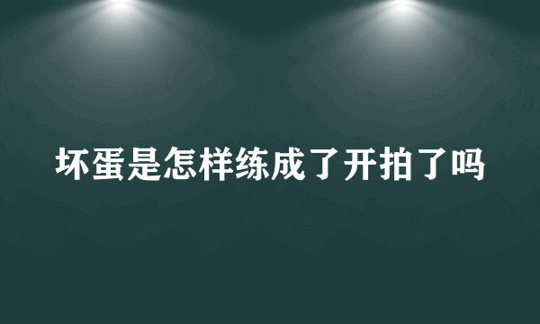 坏蛋是怎样练成了开拍了吗