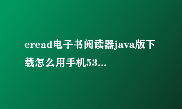 eread电子书阅读器java版下载怎么用手机5320打开