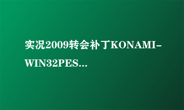 实况2009转会补丁KONAMI-WIN32PES6OPT  放哪