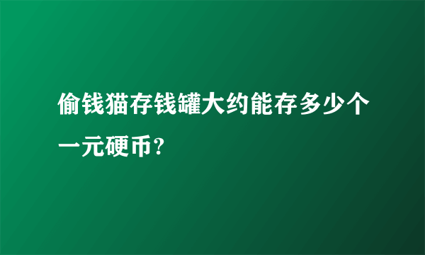 偷钱猫存钱罐大约能存多少个一元硬币?