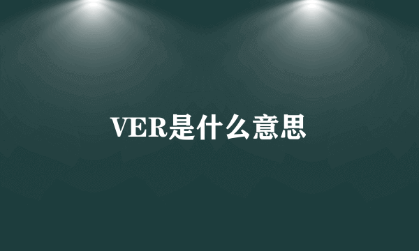 VER是什么意思