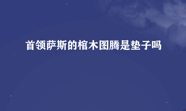 首领萨斯的棺木图腾是垫子吗