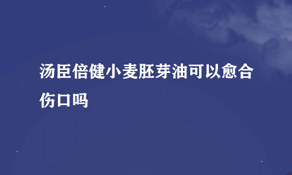 汤臣倍健小麦胚芽油可以愈合伤口吗