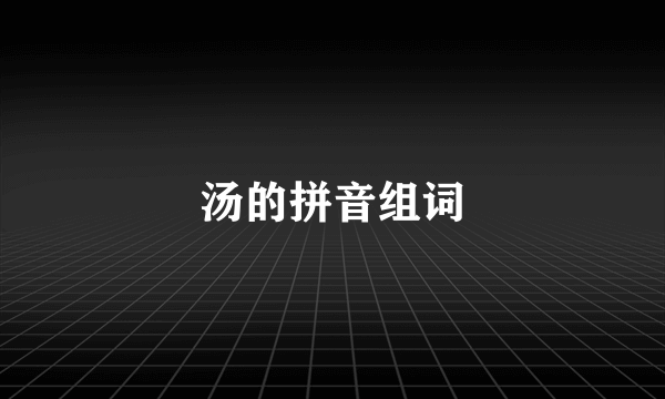 汤的拼音组词