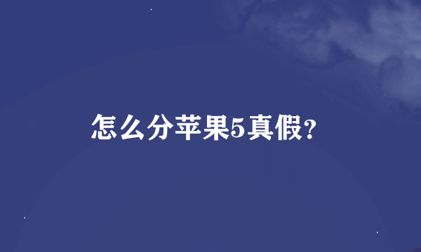 怎么分苹果5真假？