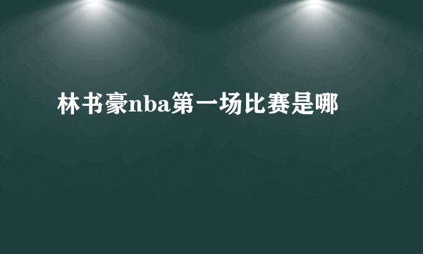 林书豪nba第一场比赛是哪