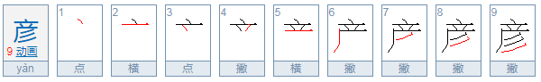 彦字怎么读