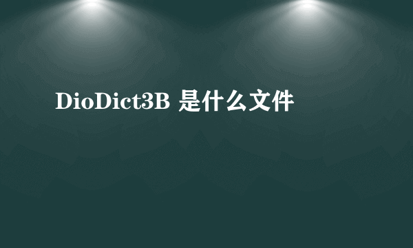 DioDict3B 是什么文件