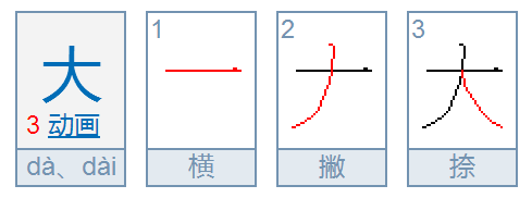 大字的笔顺是什么?