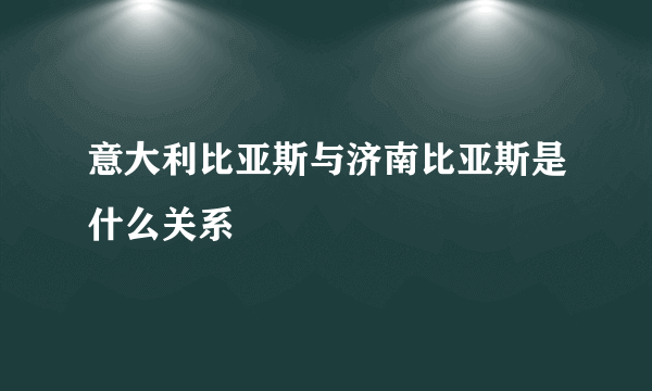 意大利比亚斯与济南比亚斯是什么关系