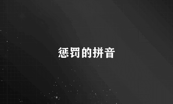 惩罚的拼音