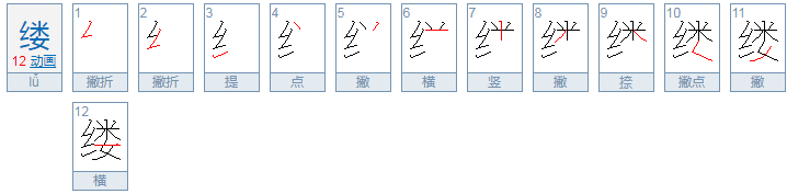 缕怎么读？