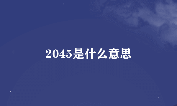 2045是什么意思