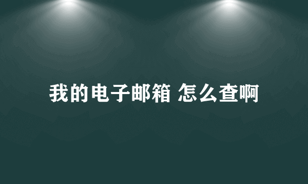 我的电子邮箱 怎么查啊