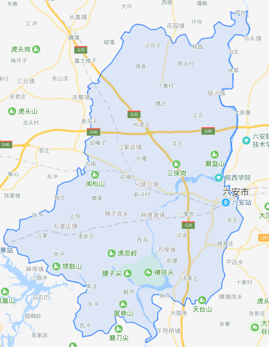 谁知道六安市裕安区有多少个乡镇？分别是什么？？