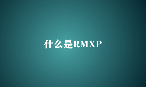 什么是RMXP