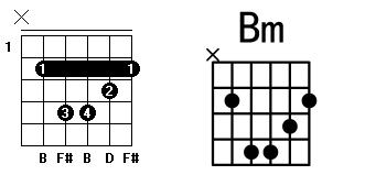 求吉他Bm按法