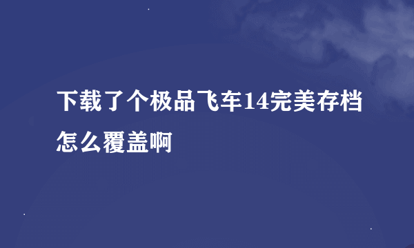 下载了个极品飞车14完美存档怎么覆盖啊