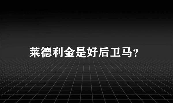 莱德利金是好后卫马？