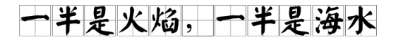 “一半是火焰，一半是海水 ”是什么意思？