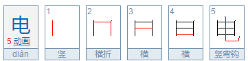 电的部首是什么？