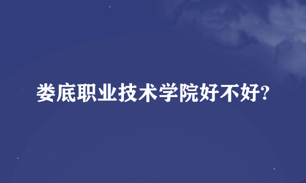 娄底职业技术学院好不好?