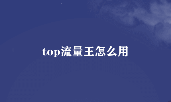 top流量王怎么用