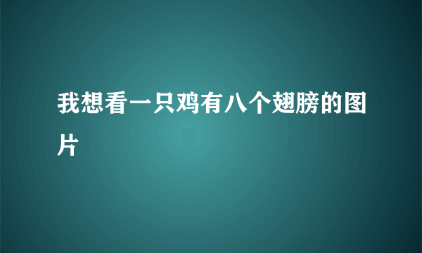 我想看一只鸡有八个翅膀的图片