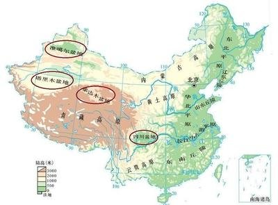 中国的四大盆地是哪四个？